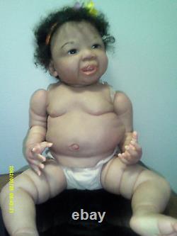Jorja Pigott Realistic African American Girl Baby Doll 22 L Weighted 2017 Clean