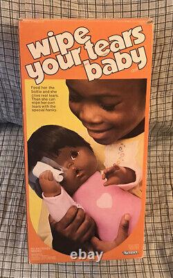 KENNER Wipe Your Tears Baby Black African American AA Doll 1980 Vintage RARE