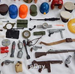 LARGE Group Of Vintage GI Joe Soldier Dolls & Accessories African American PARTS
