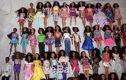 LARGE LOT OF 51 African American BARBIE DOLLS with Clothes, see photos