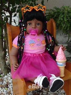 LIghtly Reborn 22 Toddler Girl Doll African American Chantelle