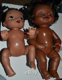 LOT African American Baby Alive Dolls 2010 My Baby Alive Doll, Go Bye Bye Xtras