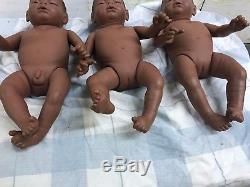 LOT BABY THINK IT OVER DOLL AFRICAN AMERICAN 1995 one Male two Females Lot