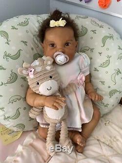 LUCY Authentic REBORN Baby DOLL (3 mo. Old Size) Biracial Girl