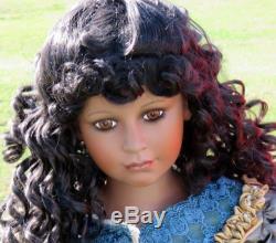 Large 43 African American Porcelain Doll
