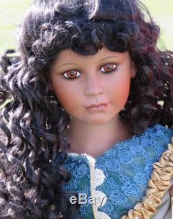 Large 43 African American Porcelain Doll