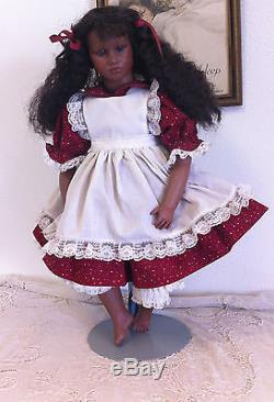 Large All Original Porcelain Doll African American Puppe Annette Himstedt