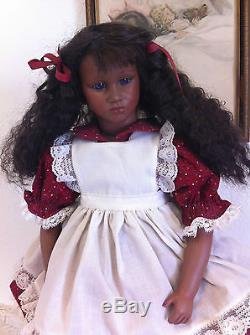 Large All Original Porcelain Doll African American Puppe Annette Himstedt
