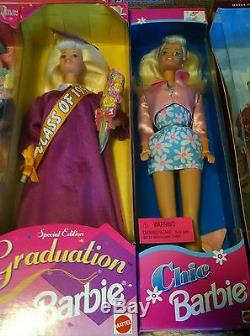 Large Barbie Doll Lot African American India South Africa Graduation 11 total