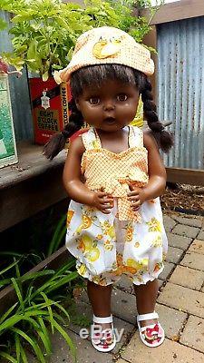 Large Hard-to-find African American 27 Inch Playpal Type Doll By Horsman