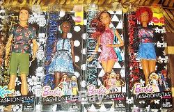 Large Lot of Ethnic Barbie Fashionistas Dolls Curvy Petite Tall African American