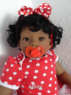 Lightly Reborn African American 22 Toddler GirlDoll Marqueshia and Minnie