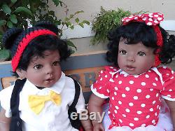 Lightly Reborn African American 22 Toddler Girl Doll Marqueshia and Minnie