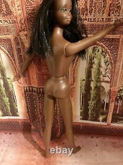 Live Action Christie 1971 Vintage Barbie AA Black Nude Mod Era! HTF excellent