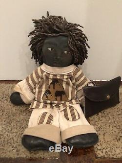 Lorna Paris Artist African American All Leather Doll Signed Original Owner