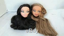 Lot 11 prototype Bratz Doll heads by designer African American blonde MGA 2001