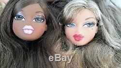 Lot 11 prototype Bratz Doll heads from designer African American blonde MGA 2001