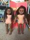 Lot Of 2 American Girl Dolls African American Sonali Face Mold Brown Eyes- TLC