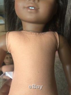 Lot Of 2 American Girl Dolls African American Sonali Face Mold Brown Eyes- TLC