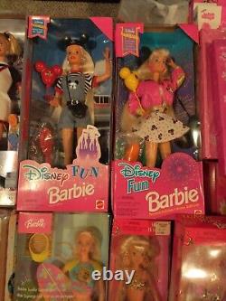 Lot Of 34+ Barbie Disney Favorites Fun Splash Black Hair American Doll Mattel