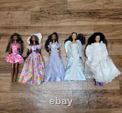 Lot Of 5 Vintage African American Barbie Doll Malaysia/Indonesia 1966
