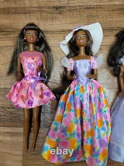 Lot Of 5 Vintage African American Barbie Doll Malaysia/Indonesia 1966
