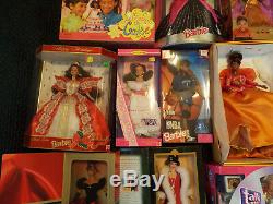Lot of 13 Collectible Barbie Dolls Most African American and Most in Boxes