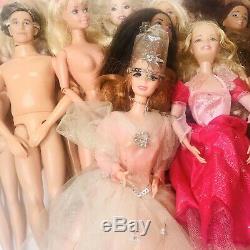 Lot of 24 Assorted Barbie Dolls 90s 2000s Ken Christie Midge Nichelle Teresa