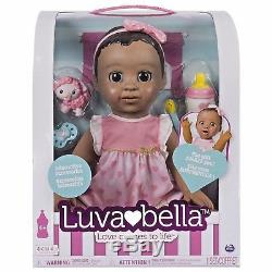 LuvaBella Interactive Doll African American Dark Brown Hair Girl by Spin Master