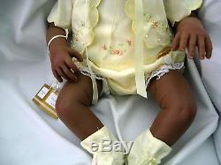 MAKAYLA GRACE Real Touch Baby Doll by Ashton Drake African American