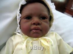 MAKAYLA GRACE Real Touch Baby Doll by Ashton Drake African American