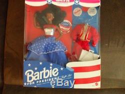 MATTEL 3940 Barbie for President African American Doll Mib