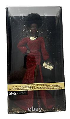 MATTEL Barbie 40th Anniversary African American Signature GOLD Doll Limited 30cm