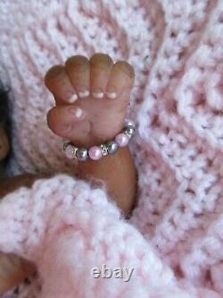 MICRO Preemie Soft SILICONE Baby GIRL Doll KASSIE = Ethnic