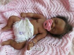 MICRO Preemie Soft SILICONE Baby GIRL Doll KASSIE = Ethnic