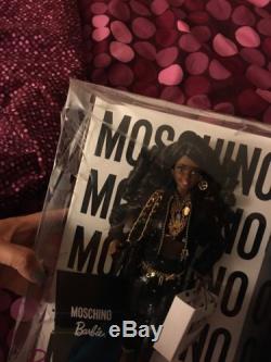 MOSCHINO BARBIE DOLL AFRICAN AMERICAN Gold label Box with Damage