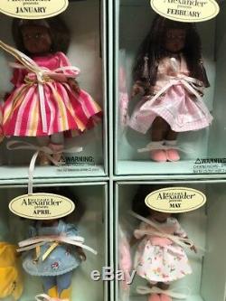 Madame Alexander Calendar Girls Set RARE AFRICAN AMERICAN 5 Doll Set Le 50