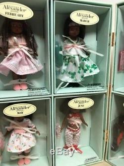 Madame Alexander Calendar Girls Set RARE AFRICAN AMERICAN 5 Doll Set Le 50