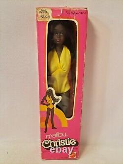 Malibu Christie African American Barbie Doll 1975 Mattel 7745 Nrfb