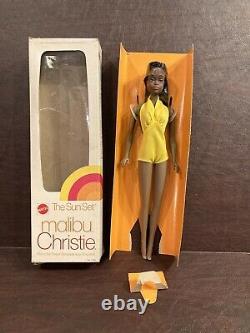 Malibu Christie Barbie Doll 1974 # 7745 In Box African American LOOK READ