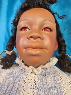 Mary Van Osdell African American AA girl Porcelain Doll 24 vampire red eyes