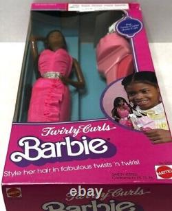 Mattel 1982 Twirly Curls African American Barbie Doll with Twirly Curler 5723 NRFB