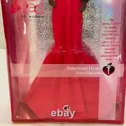Mattel 2007 Go Red African American Barbie Doll American Heart Model Muse
