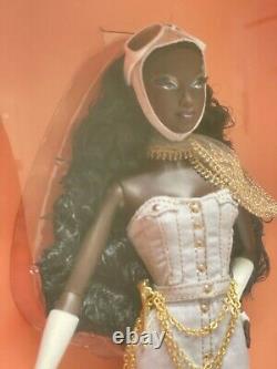 Mattel 2010 Charmaine King Passport Barbie Doll African American Byron Lars Gold