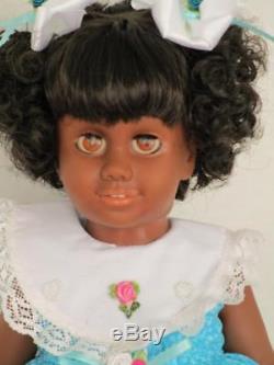 Mattel AFRICAN AMERICAN CHATTY CATHY TURQUOISE PARTY DRESS TALKS FREE SHIPPING