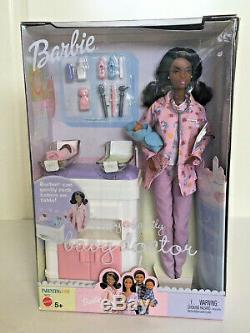 Mattel Happy Family Baby Doctor Barbie Doll 2003 African American AA 56727
