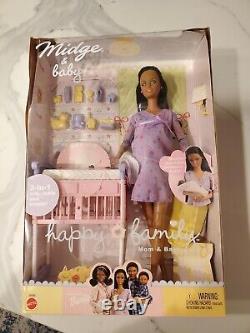 Mattel Happy Family Pregnant Midge & Baby Doll Set (African American AA)