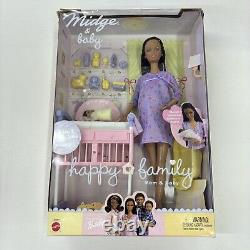 Mattel Happy Family Pregnant Midge & Baby Doll Set (African American AA)