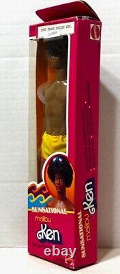 Mattel Sunsational Malibu KEN Doll African American AFRO Vintage 1981 #3849 NRFB