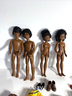 Mattel Sunshine African American Families with babies including clothes/shoes